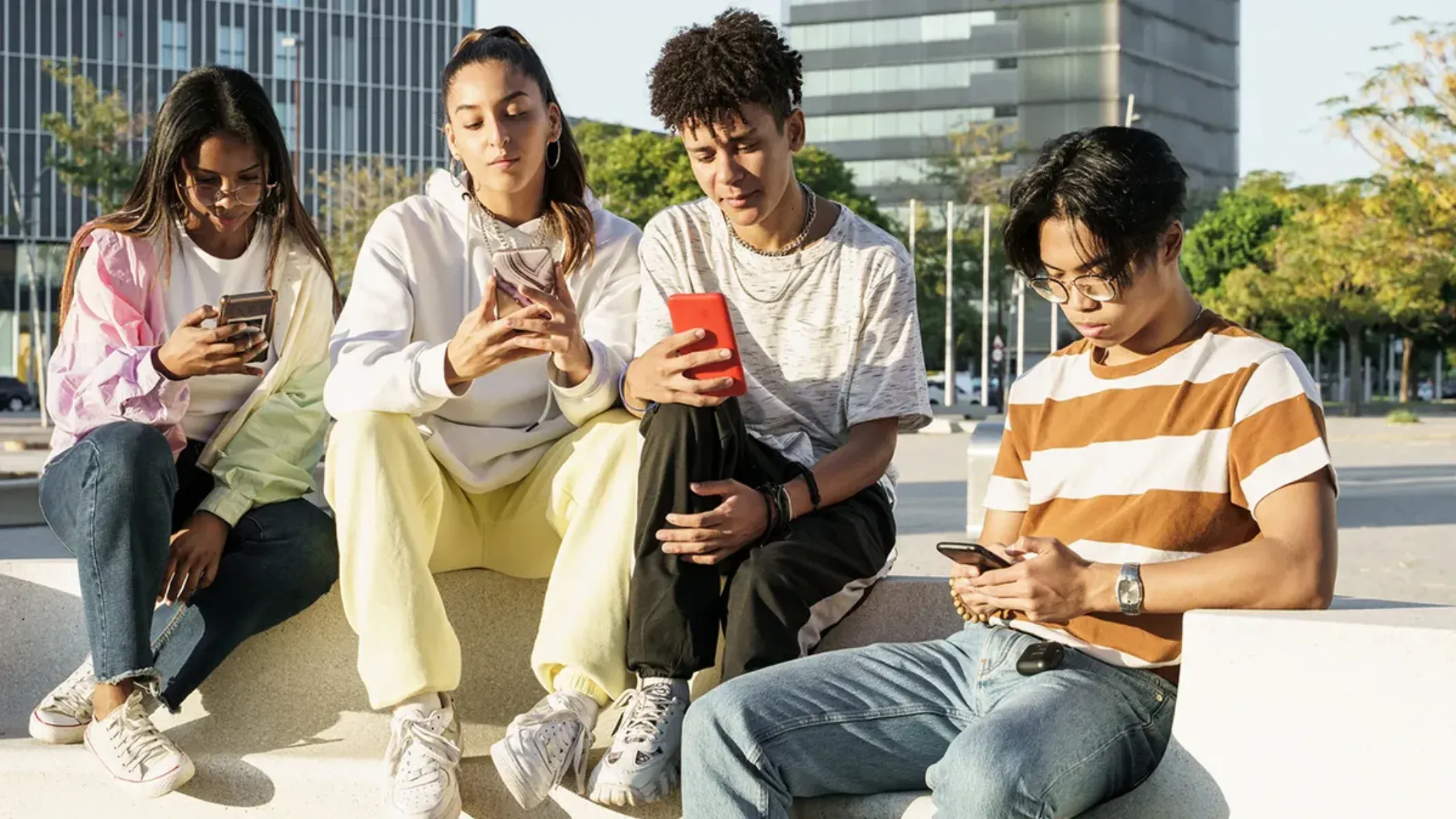 generation z on their phones